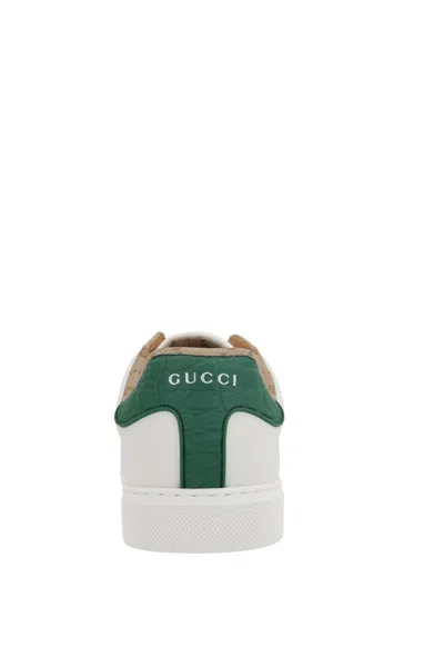 Gucci Ace Web Detailed Sneakers In White
