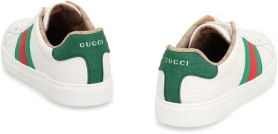 Gucci Ace Web Detailed Sneakers In White