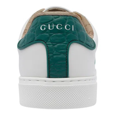 Gucci Ace Web Detailed Sneakers In White