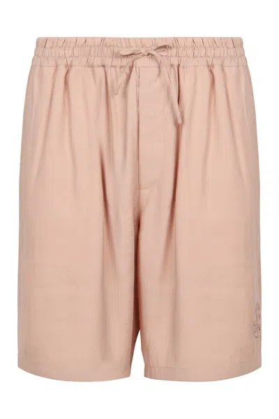 Emporio Armani Soft-touch Modal Bermuda Shorts With Peace-inspired Print