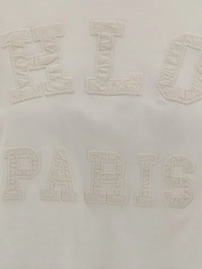Chloé Biologic Cotton T-shirt With Frontal Logo Patch