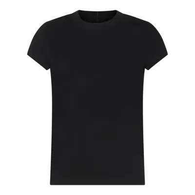 Rick Owens Black Cotton T-shirt In Black