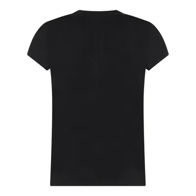Rick Owens Black Cotton T-shirt In Black