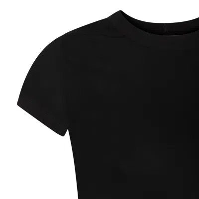 Rick Owens Black Cotton T-shirt In Black