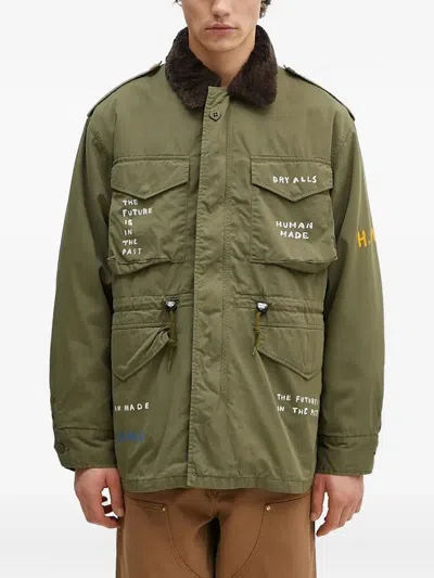 Human Made Printed Shirt Jacket In Green