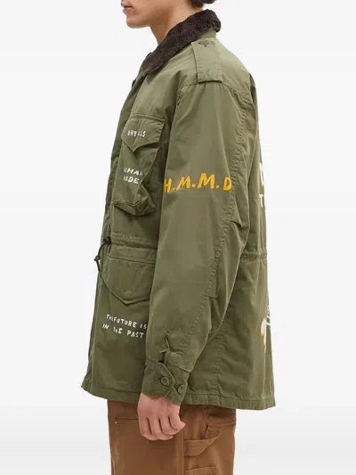 Human Made Printed Shirt Jacket In Green
