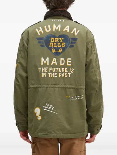 Human Made Printed Shirt Jacket In Green