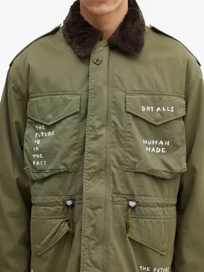 Human Made Printed Shirt Jacket In Green