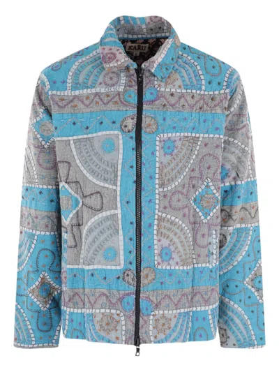 Kartik Research Patchwork-embroidered Jacket In Blue