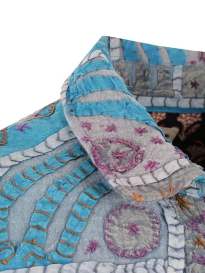 Kartik Research Patchwork-embroidered Jacket In Blue