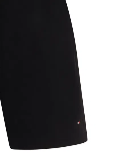 Tommy Hilfiger Junior Contrasting-trim Swim Shorts In Black