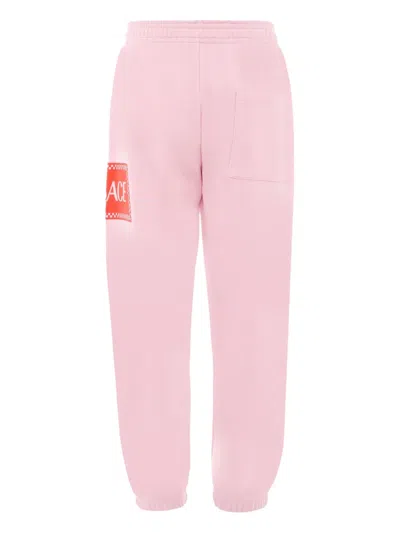 Versace Logo-print Track Pants In Pink