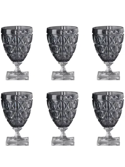 Mario Luca Giusti Star Wine Glass (set Of Six) In Gray