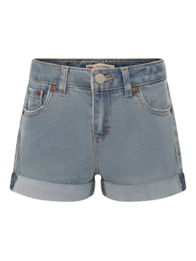 Levi's Turn Up-hem Denim Shorts In Blue