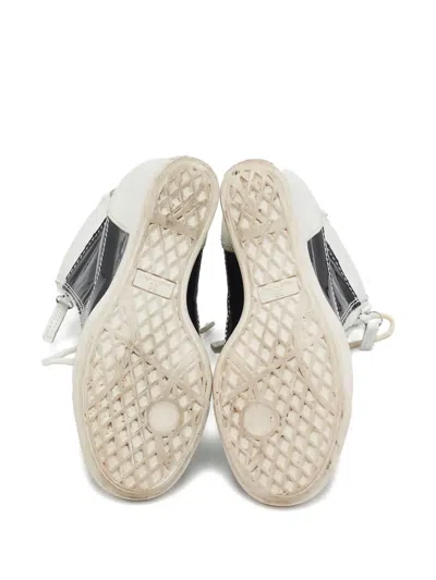 Pre-owned Giuseppe Zanotti Vintage Patent Leather Zip Wedge Sneakers In Black