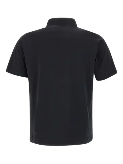 Diktat Short-sleeve Cotton Polo Shirt In Blue