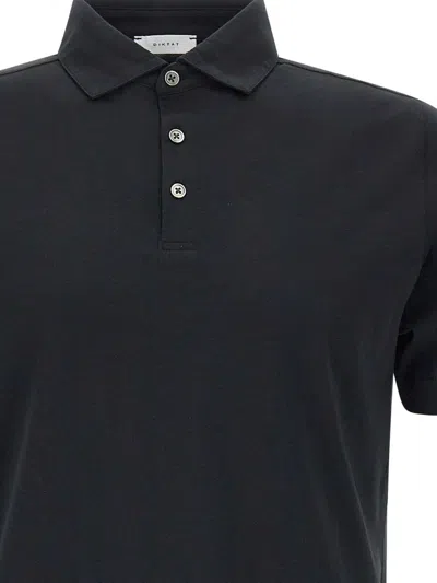 Diktat Short-sleeve Cotton Polo Shirt In Blue
