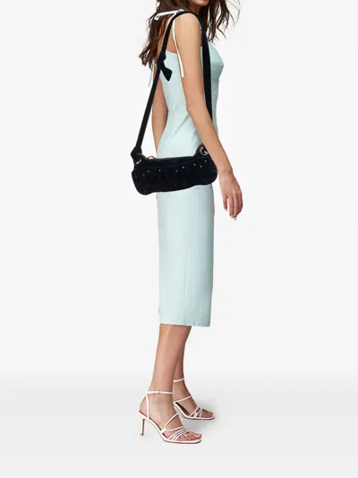 Pre-owned Miu Miu Velvet Studded Shoulder Bag
