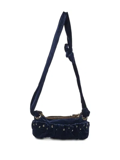 Pre-owned Miu Miu Velvet Studded Shoulder Bag