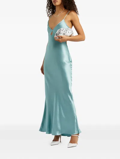 Bec & Bridge Cedar City Satin Maxi Dress In Blue