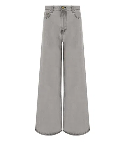 Ganni Future Grey Wide Leg Jeans