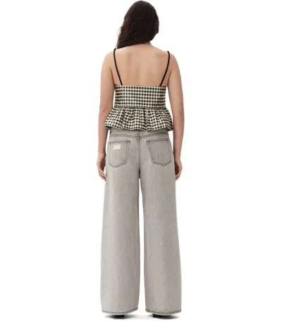 Ganni Future Grey Wide Leg Jeans