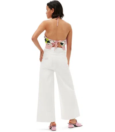 Ganni White Cropped Jeans