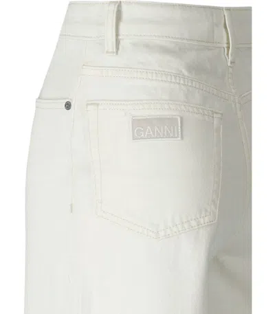 Ganni White Cropped Jeans
