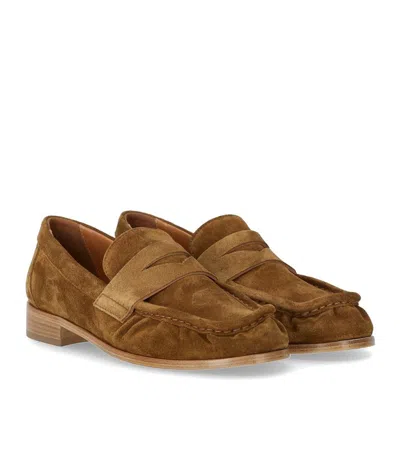 Strategia Cognac Suede Loafer