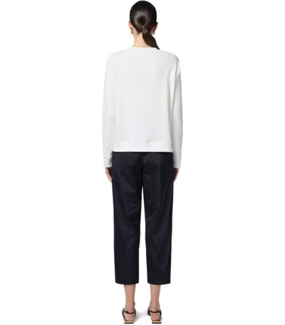 Elisabetta Franchi Ivory Sweatshirt With Logo Lettering
