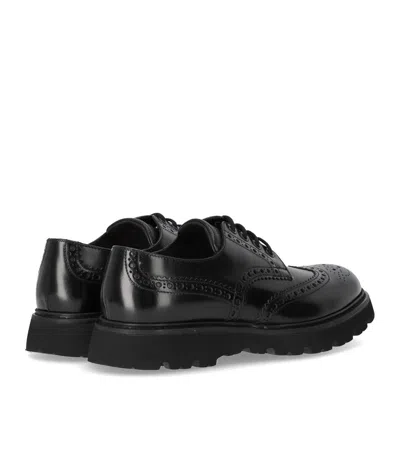 Doucal's Derby Black Brogue Lace-up Shoe In Multi