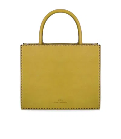 Elisabetta Franchi Women's Small Tote With Contrast Stitching In Neutral