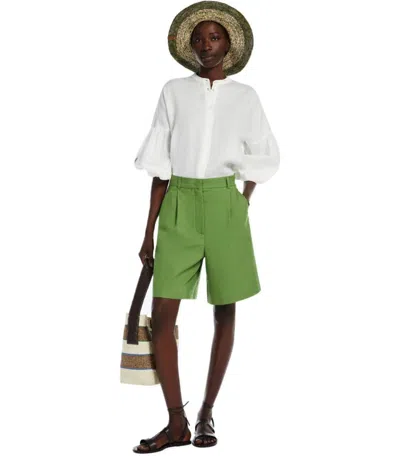 Weekend Max Mara Ecuba Green Bermuda Shorts In Green