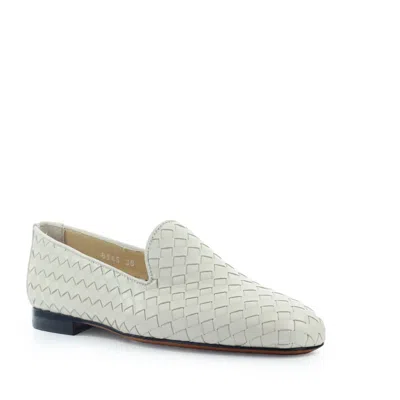 Doucal's Cream Woven Loafer In Multi
