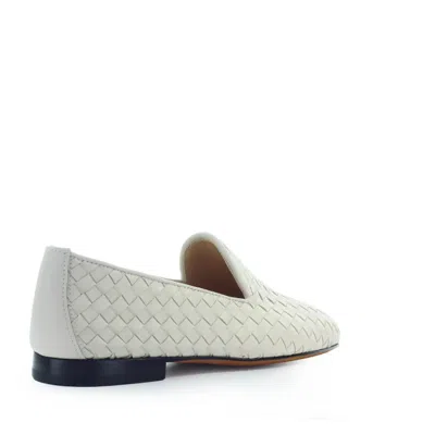 Doucal's Cream Woven Loafer In Multi