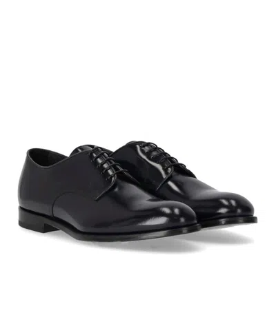 Doucal's Derby Horse Blue Lace Up In Black