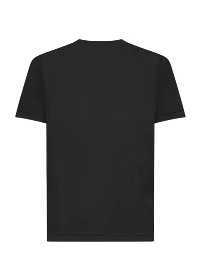 Stone Island Timeless Round Neck T-shirt With Subtle Logo Detail In Black