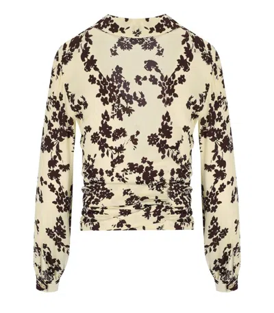 Elisabetta Franchi Lemonade Cacao Floral Shirt