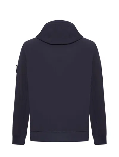 Stone Island Men Soft Shell-r Technology Logo Jacket In Blue