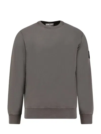 Stone Island Organic Cotton Sweatshirt In Gray