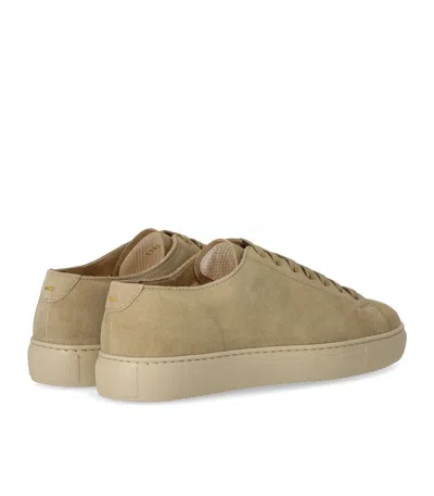 Doucal's Beige Suede Sneaker In Multi