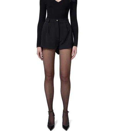 Elisabetta Franchi High-waisted Tailored Black Shorts