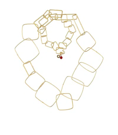 Almala Àlmala Geometric Gold Necklace In Yellow