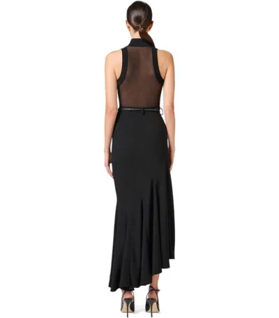Elisabetta Franchi Black Top With Tulle In Black