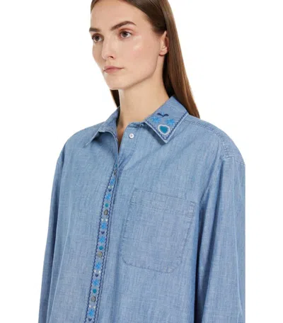 Weekend Max Mara Musette Light Blue Shirt In Blue