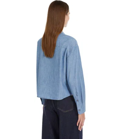 Weekend Max Mara Musette Light Blue Shirt In Blue