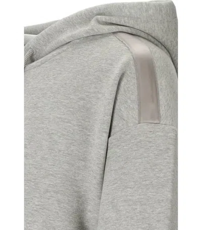 Max Mara Angora Grey Hoodie In Gray