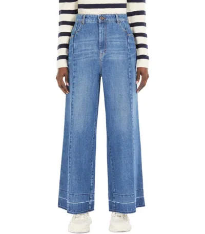 Weekend Max Mara Agenda Light Blue Jeans In Blue