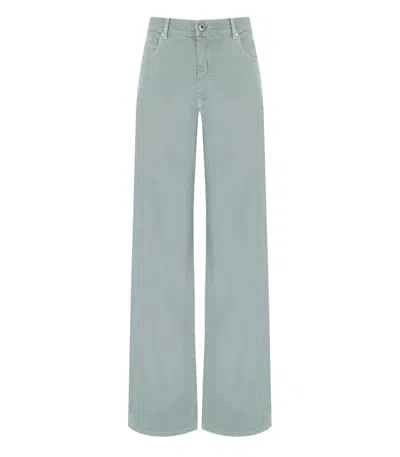 Weekend Max Mara Medina Anice Wide Leg Jeans In Green