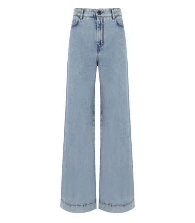Weekend Max Mara Vega Light Blue Wide Leg Jeans